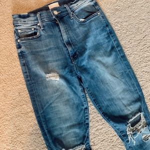MOTHER skinny straight distressed jeans size 26